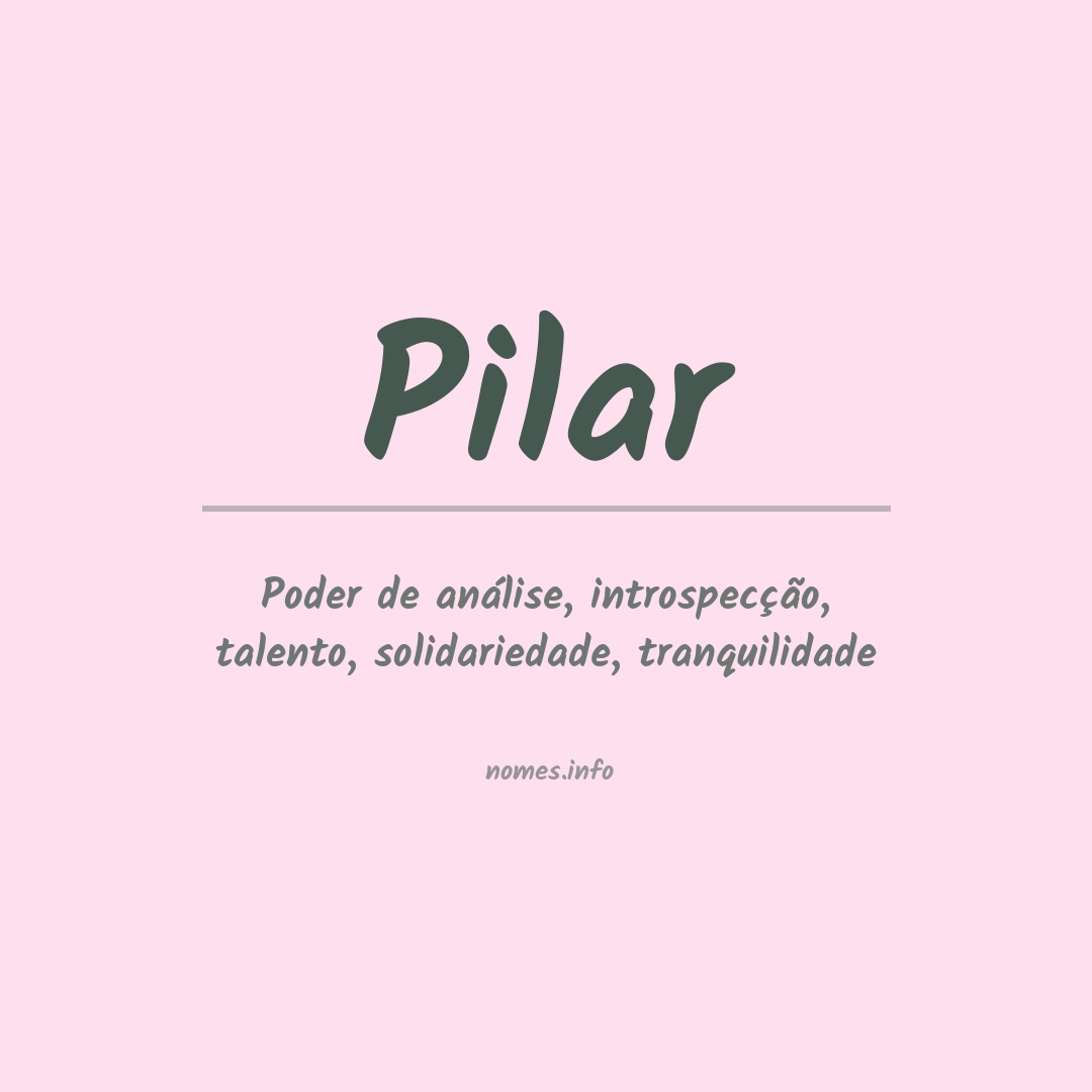 Significado do nome Pilar