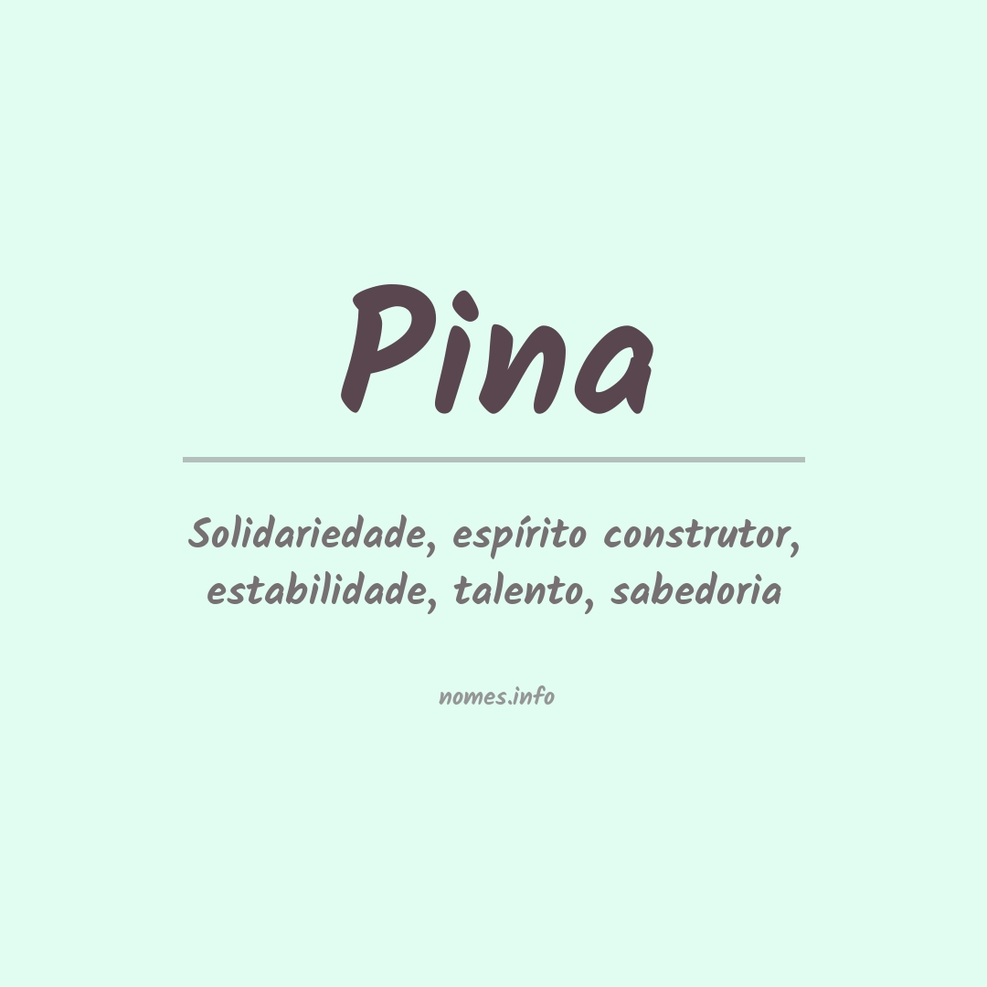 Significado do nome Pina