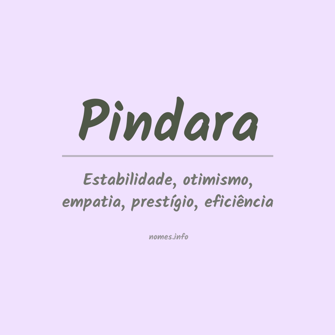 Significado do nome Pindara