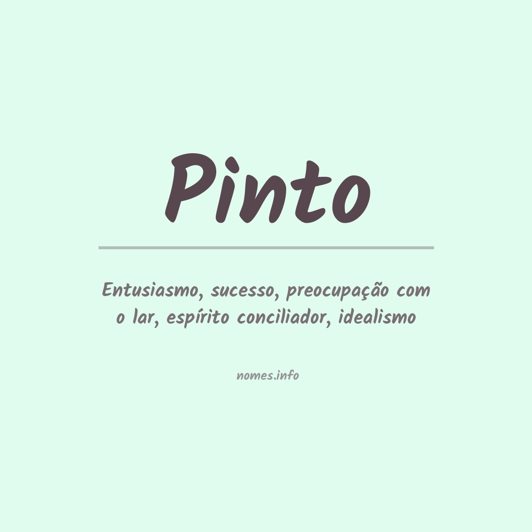Significado do nome Pinto