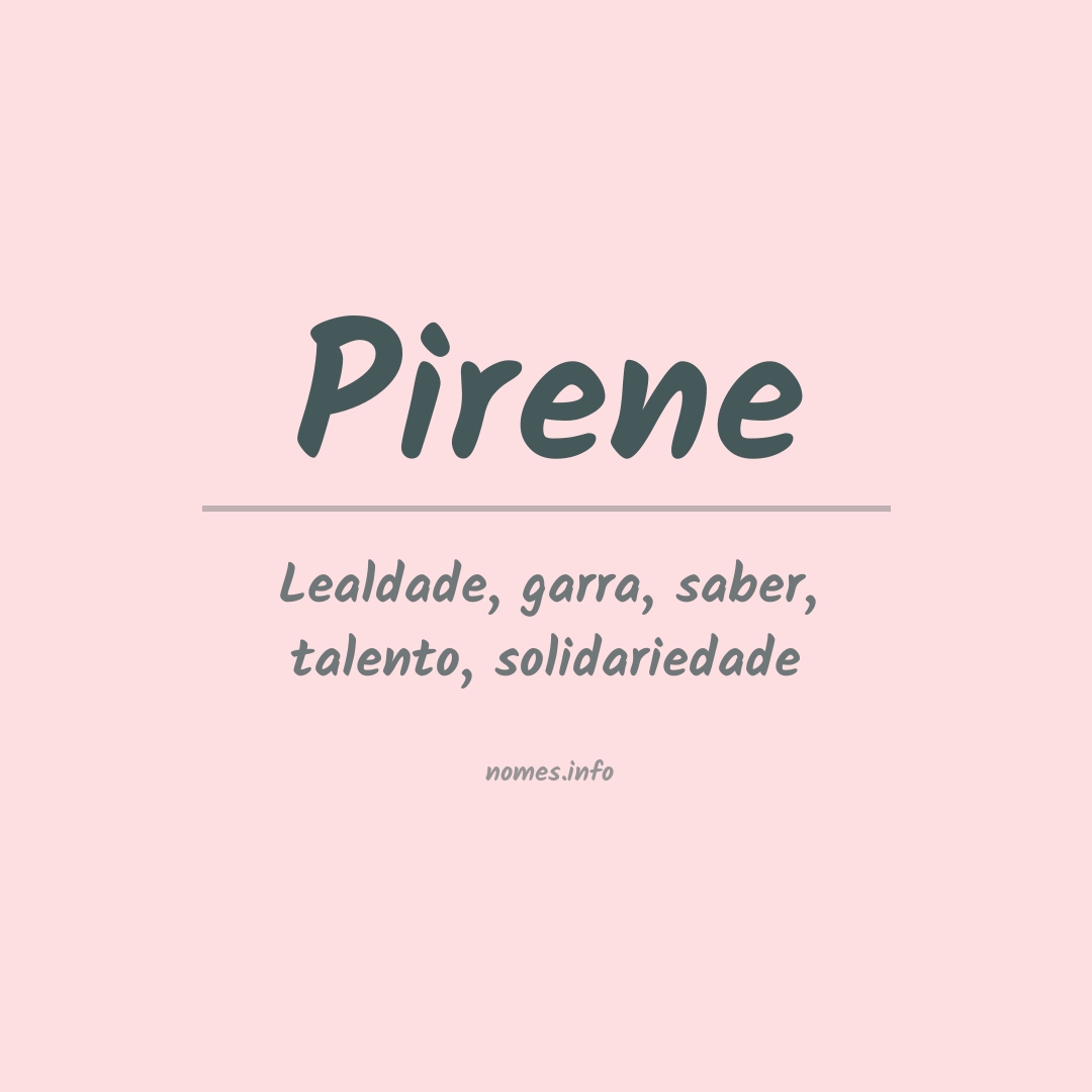 Significado do nome Pirene