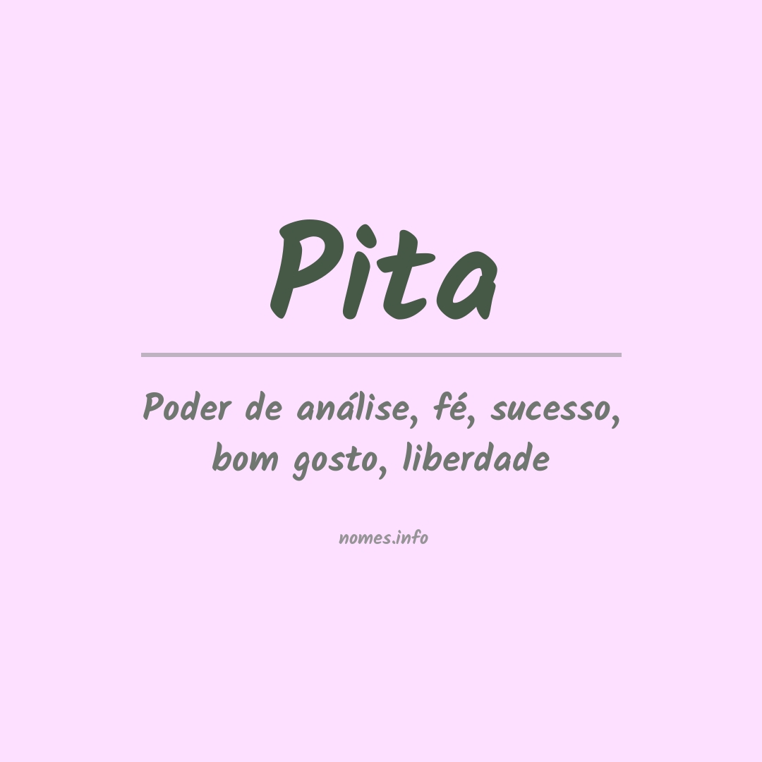 Significado do nome Pita