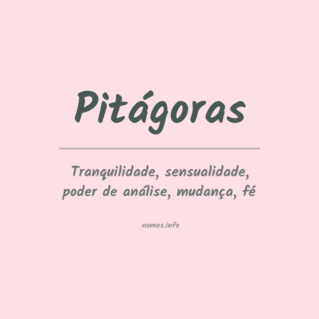 Significado do nome Pitágoras
