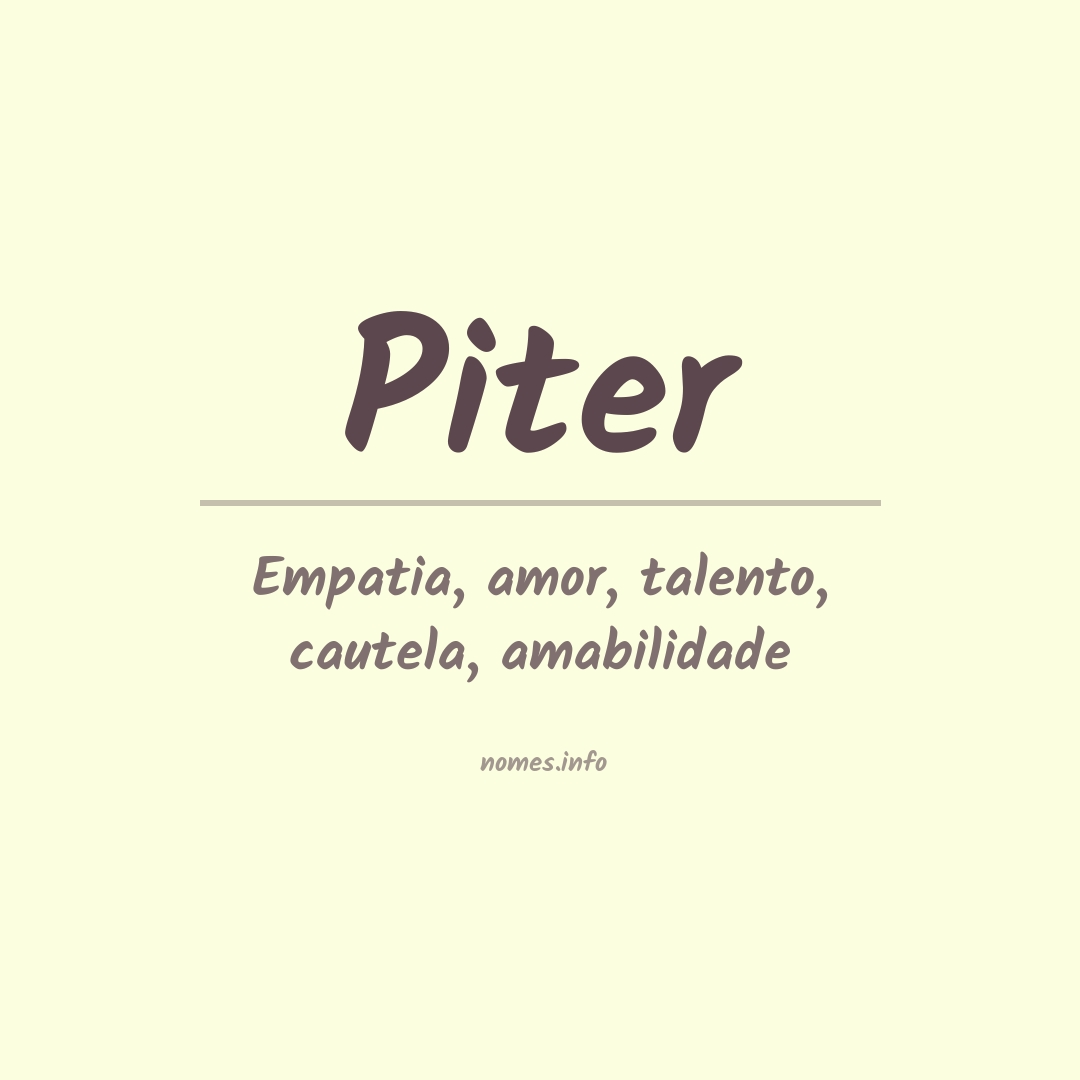 Significado do nome Piter