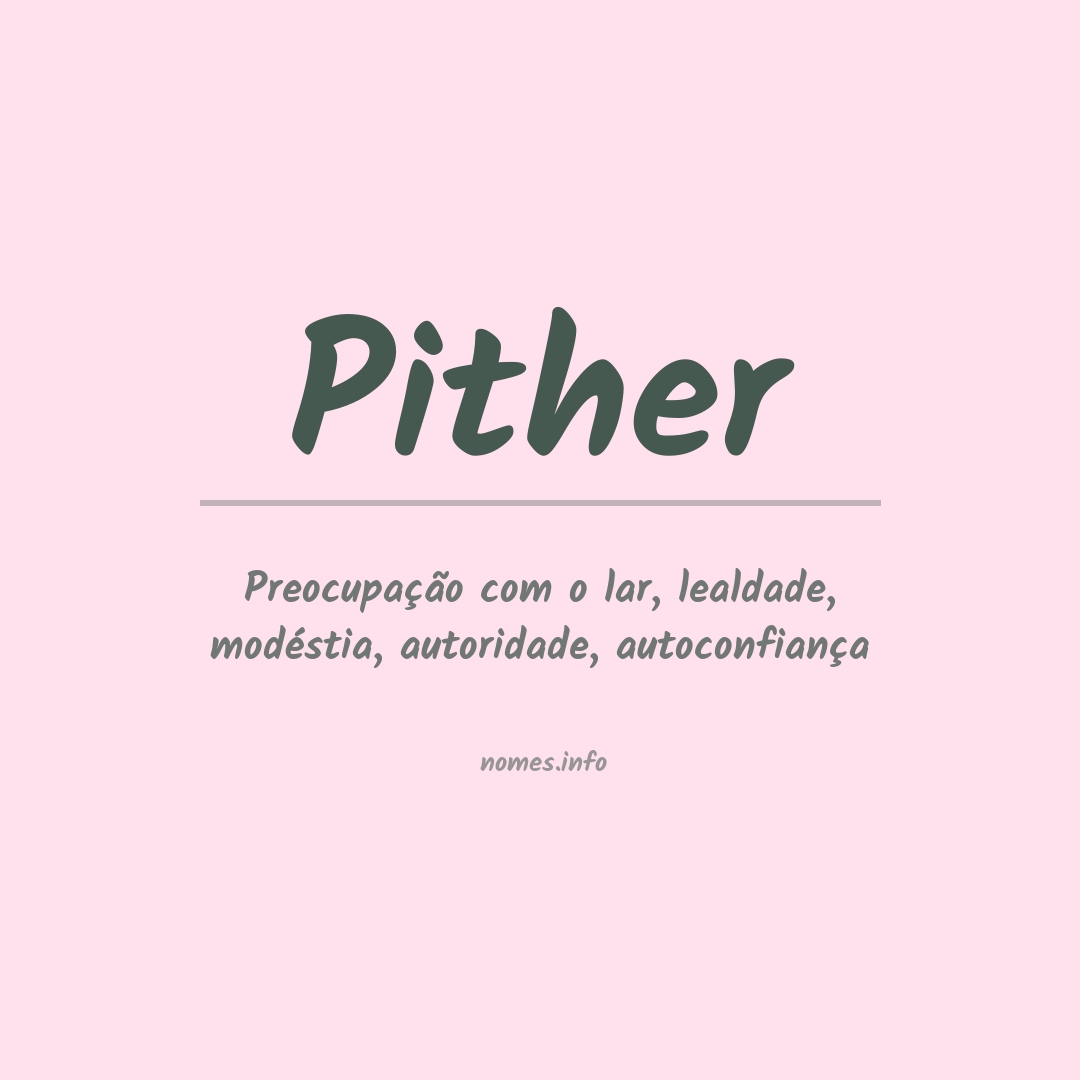 Significado do nome Pither