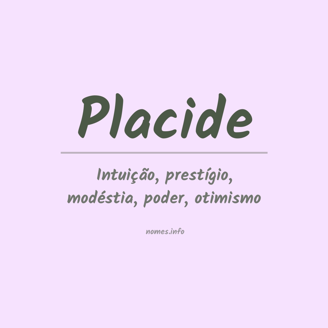 Significado do nome Placide