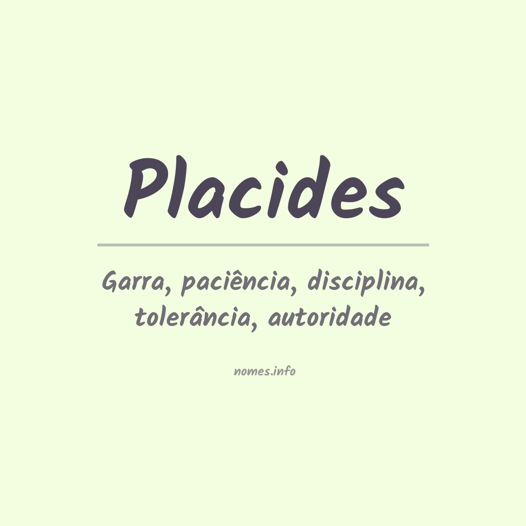 Significado do nome Placides