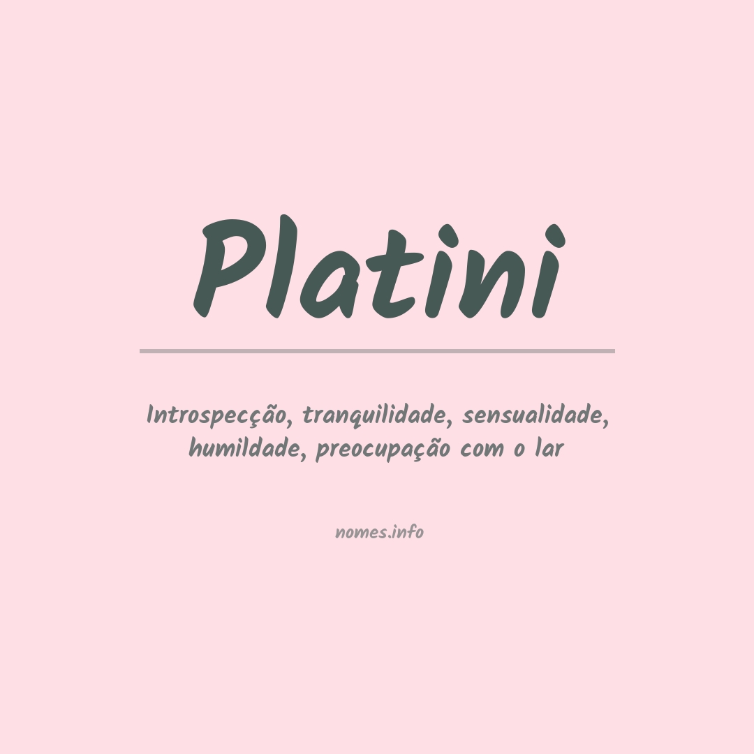 Significado do nome Platini