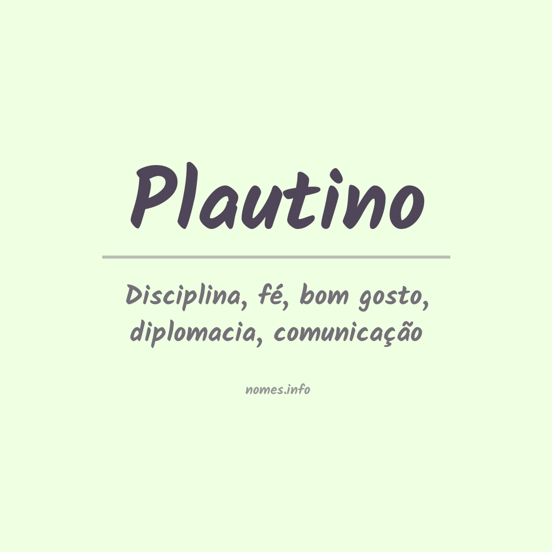 Significado do nome Plautino