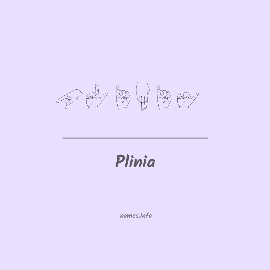 Plinia em Libras