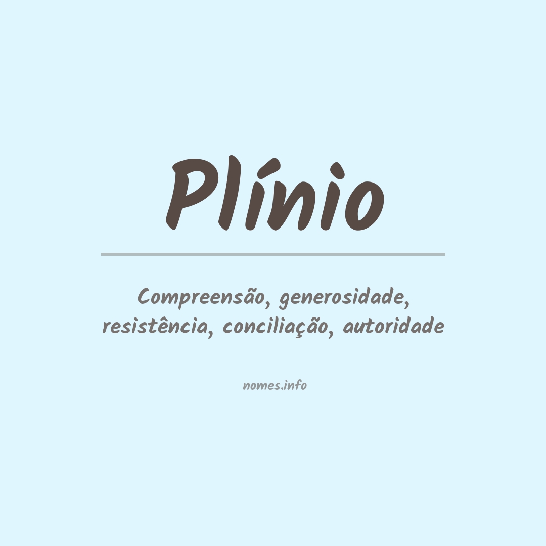 Significado do nome Plínio