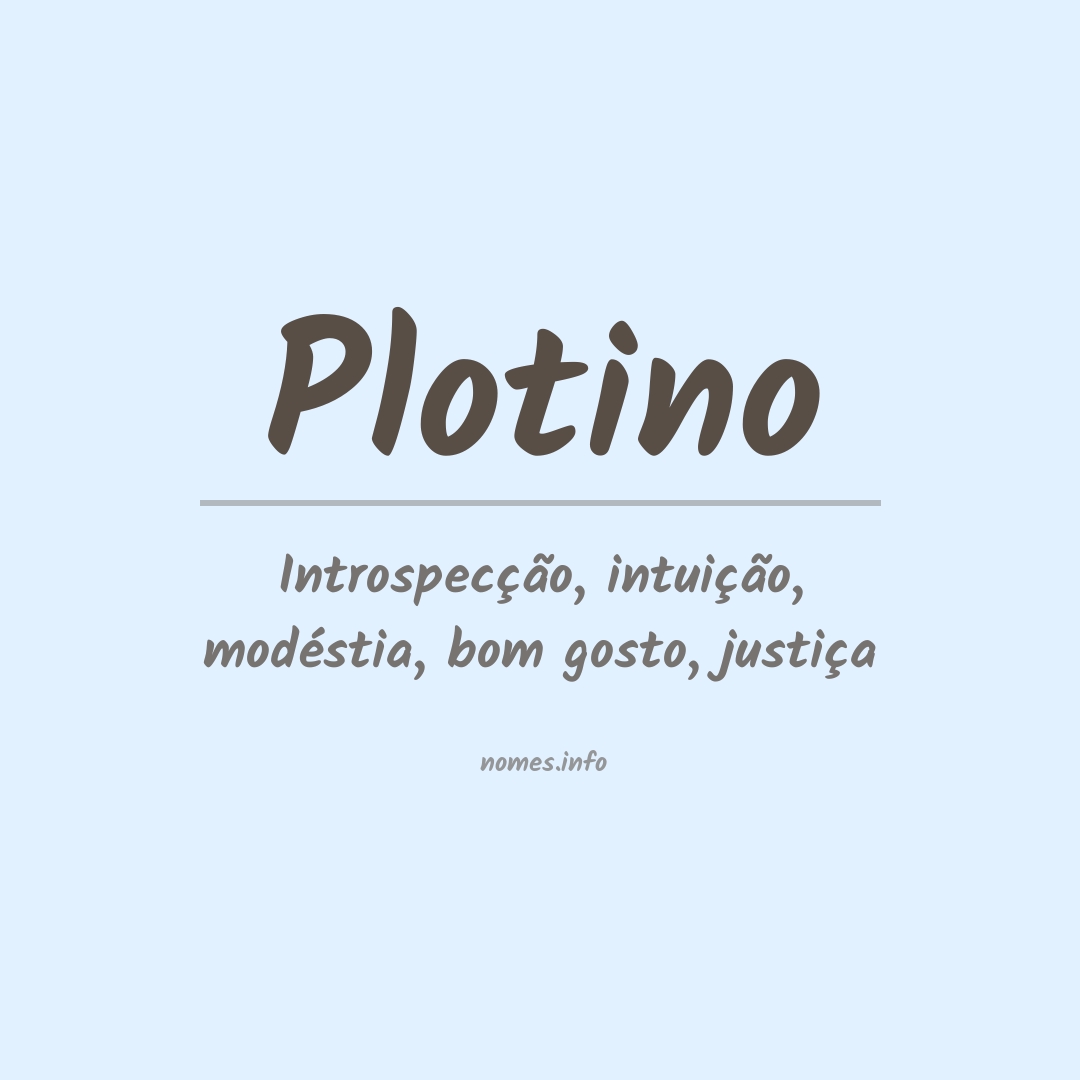 Significado do nome Plotino