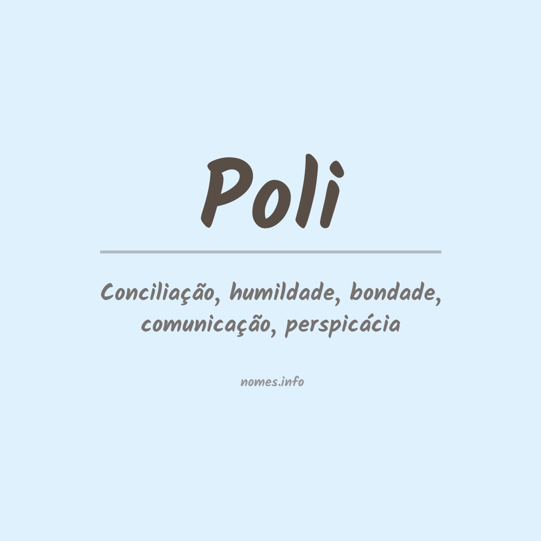 Significado do nome Poli