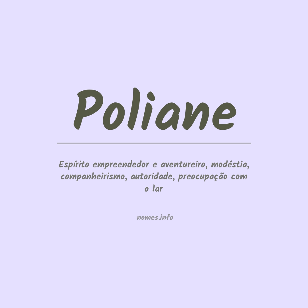 Significado do nome Poliane
