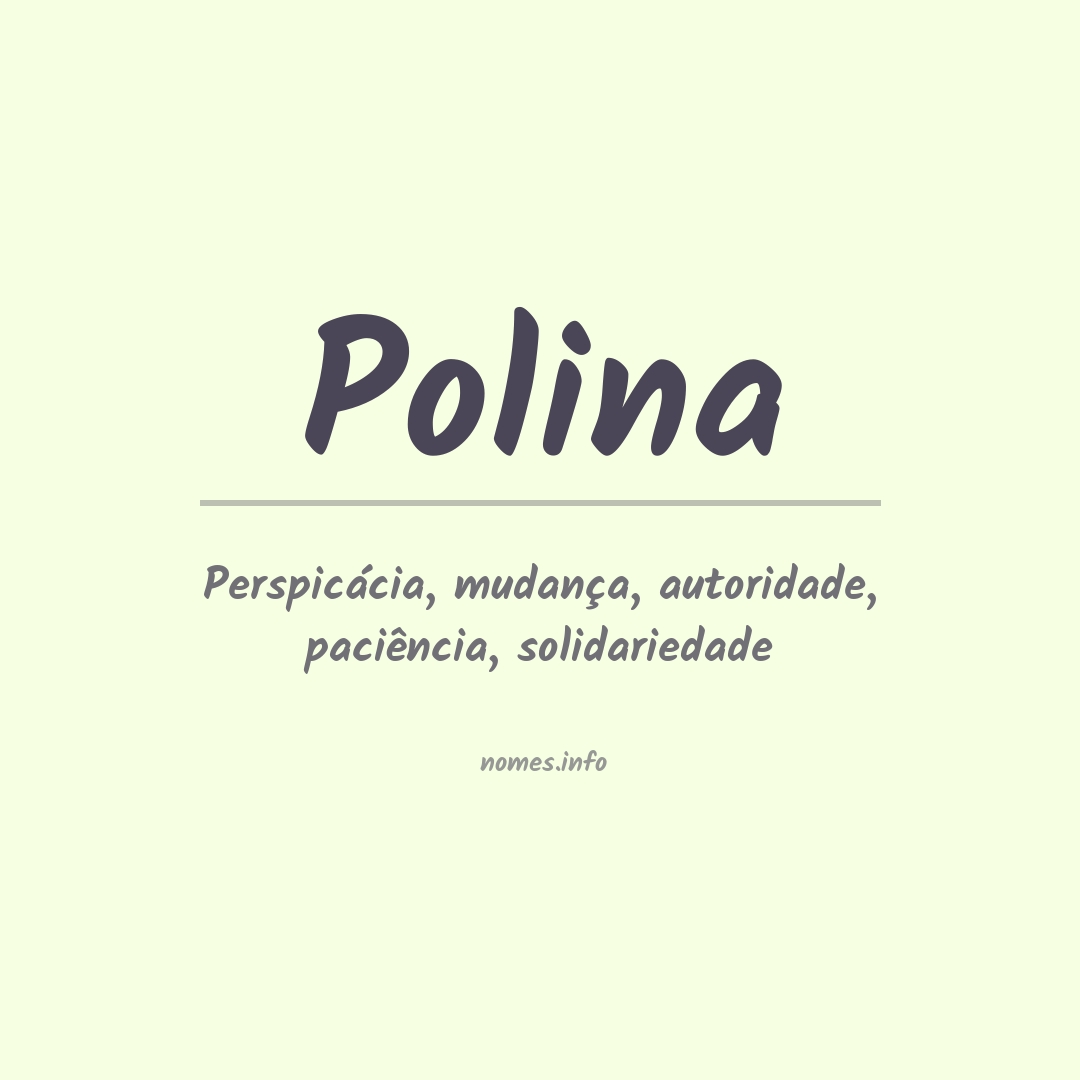 Significado do nome Polina