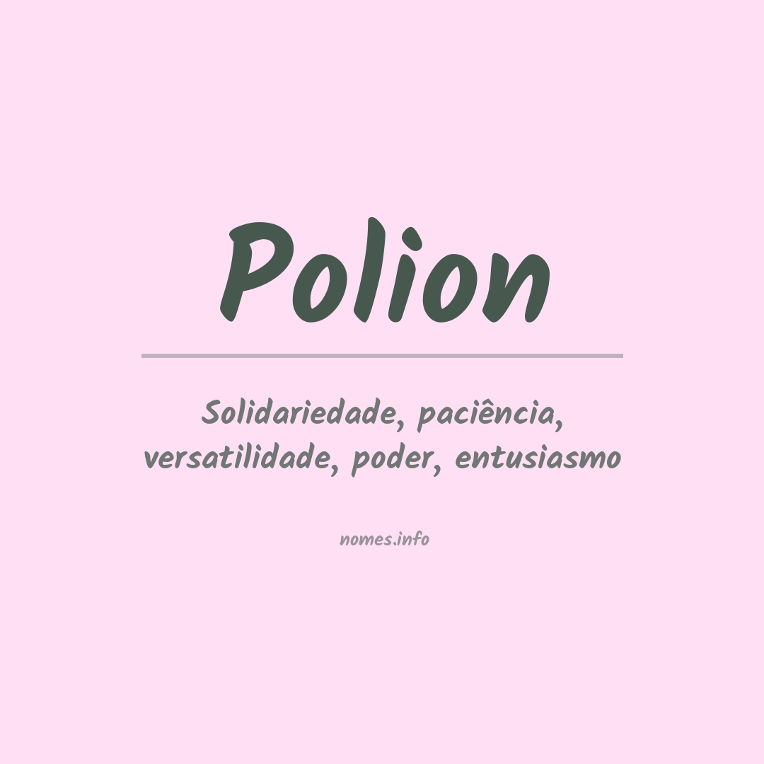 Significado do nome Polion