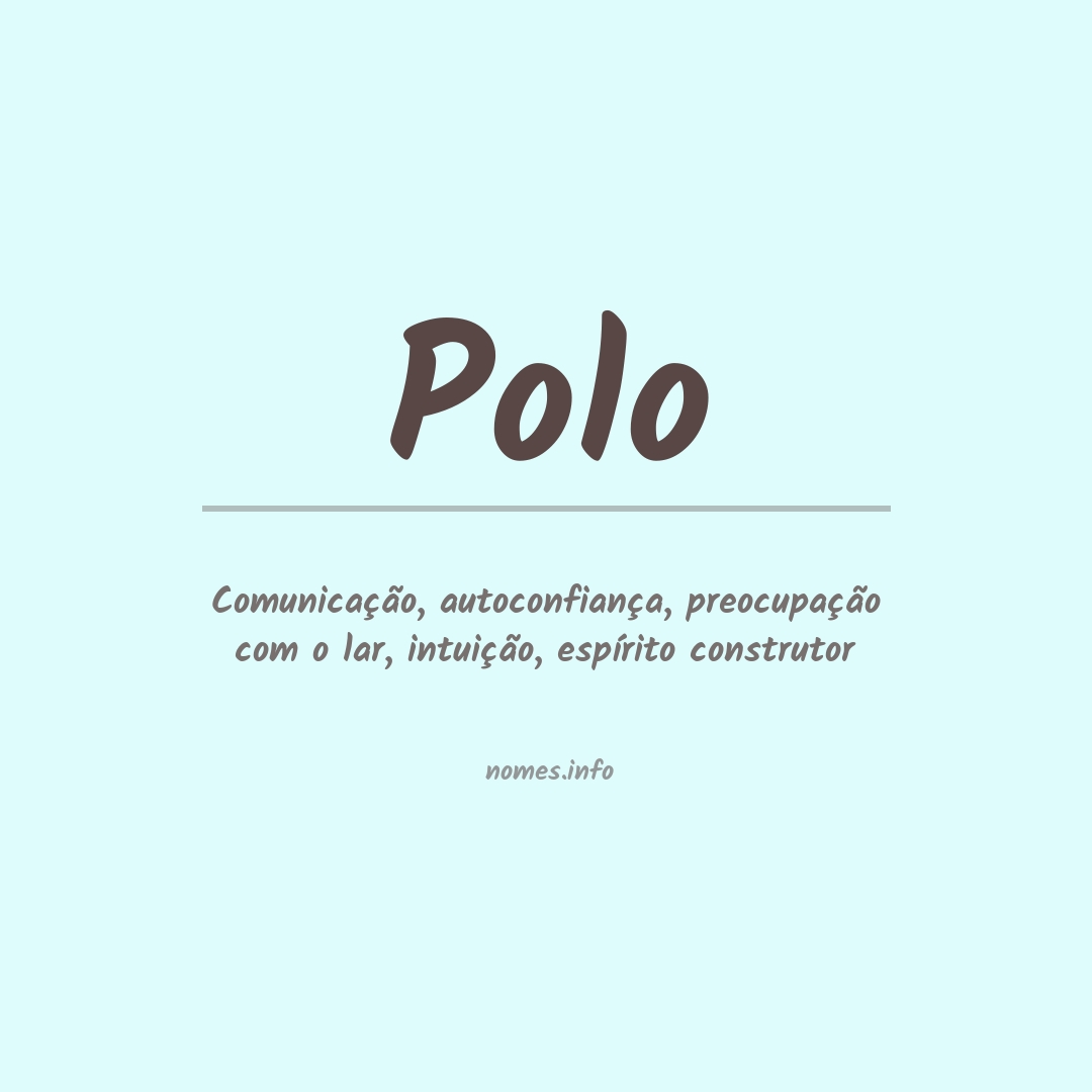 Significado do nome Polo