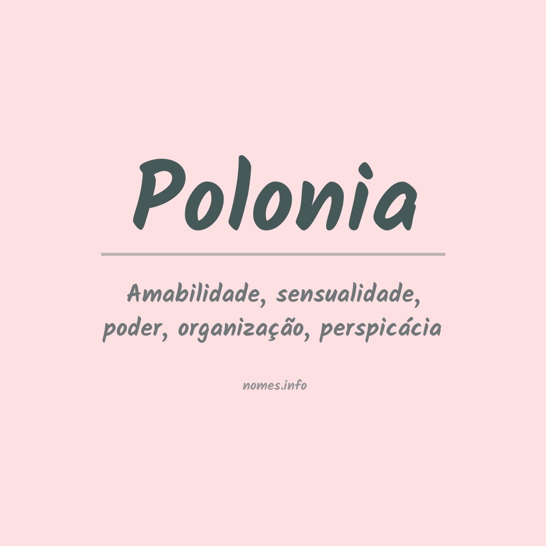 Significado do nome Polonia