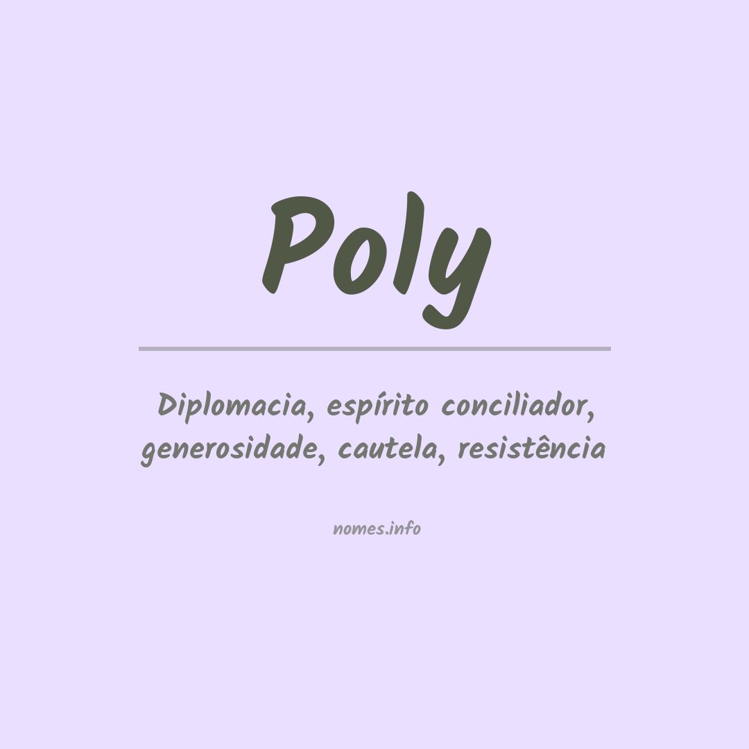 Significado do nome Poly