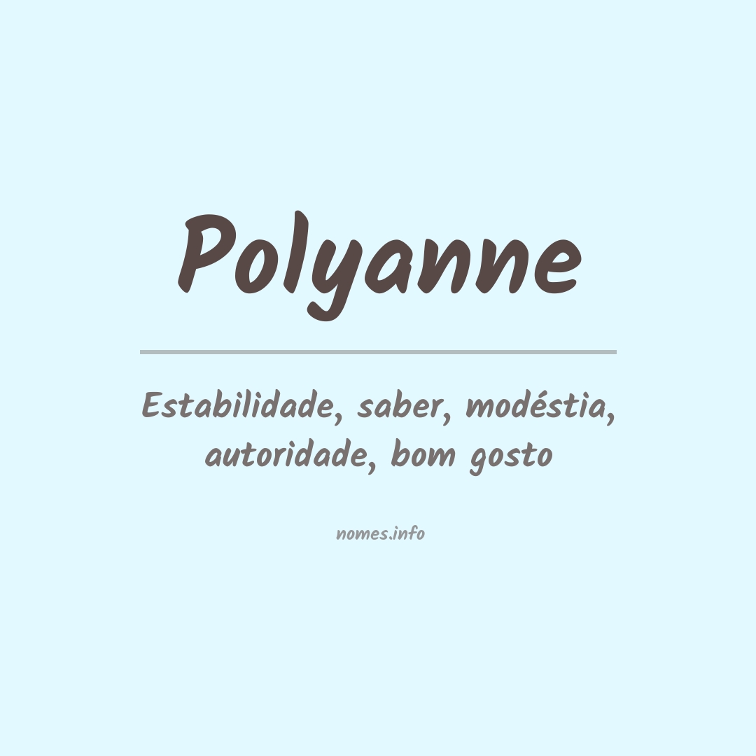 Significado do nome Polyanne