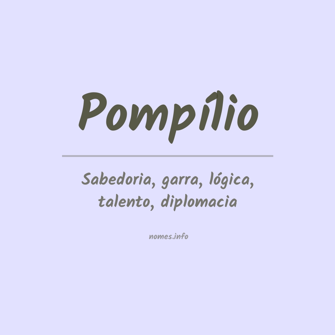 Significado do nome Pompílio
