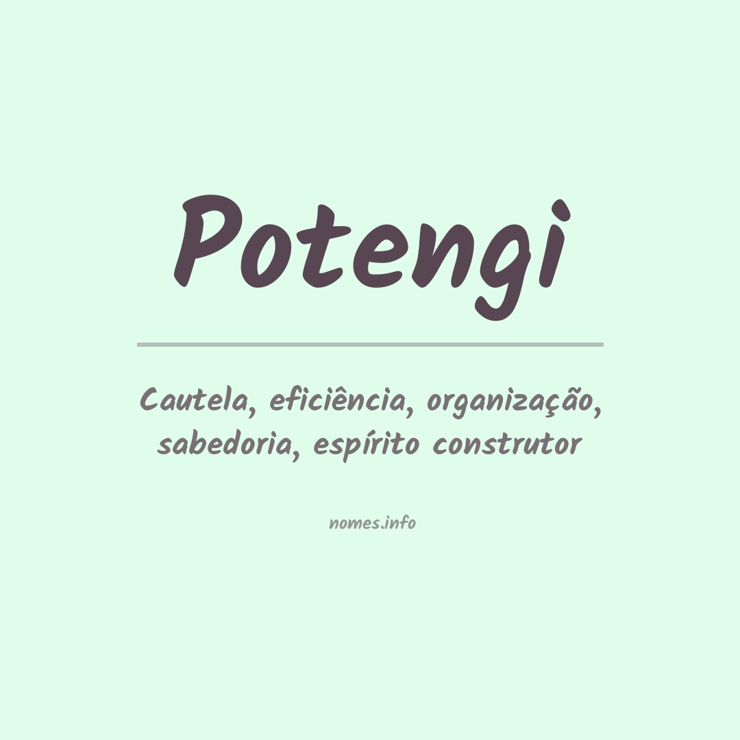 Significado do nome Potengi
