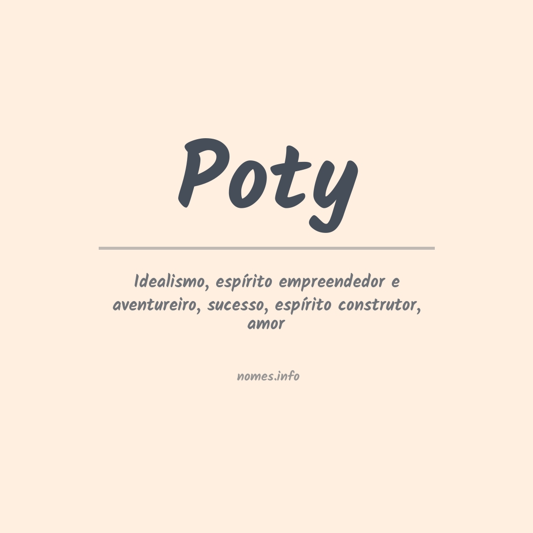 Significado do nome Poty