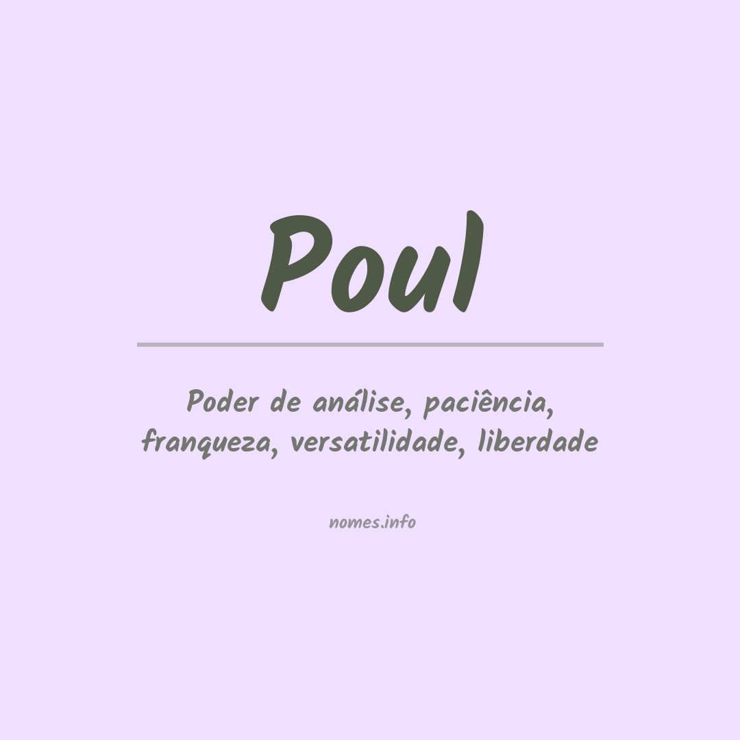 Significado do nome Poul