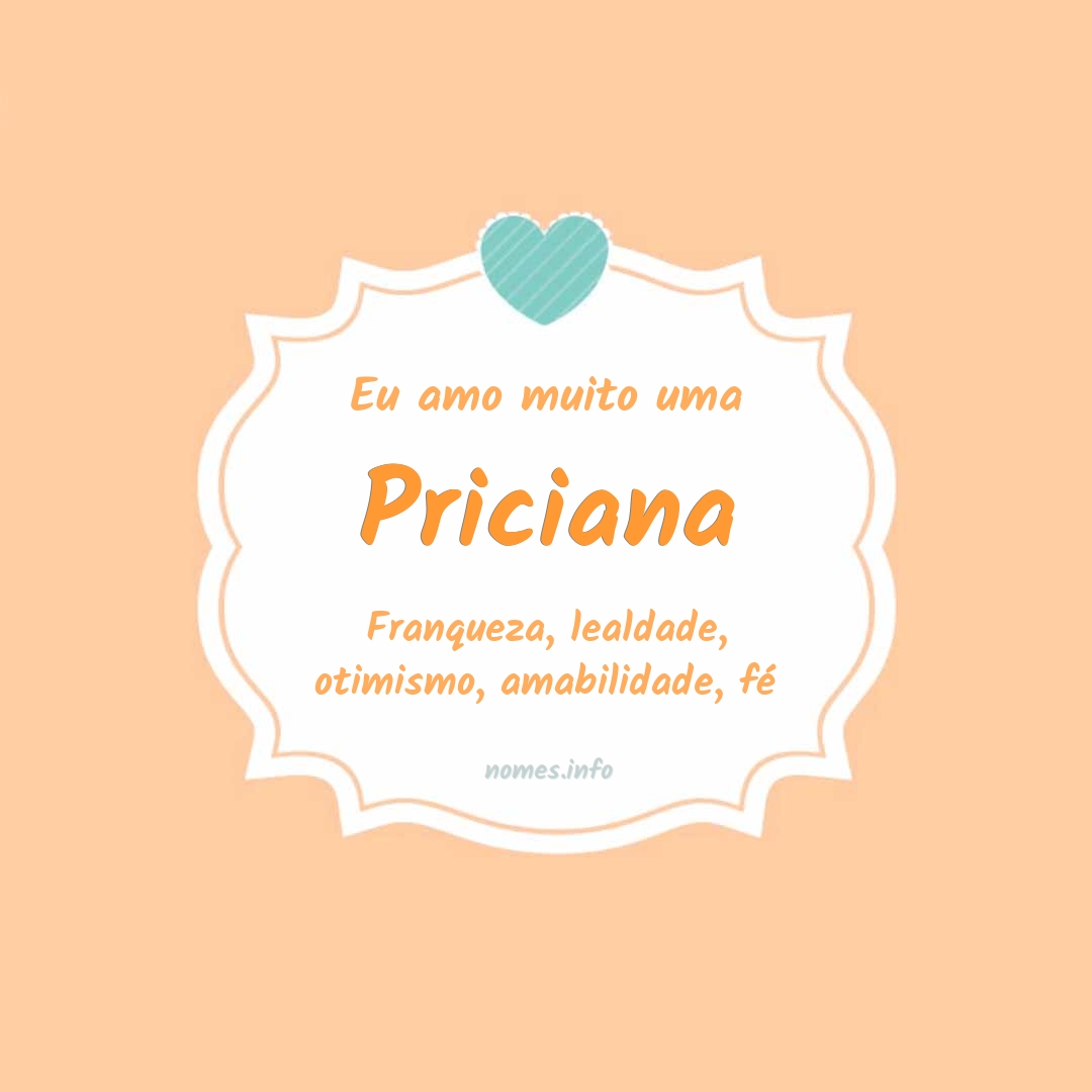 Eu amo muito Priciana