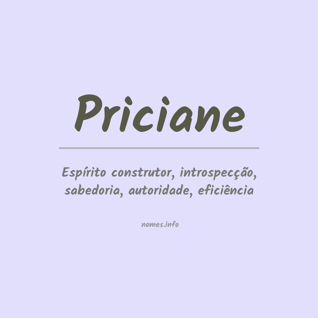 Significado do nome Priciane