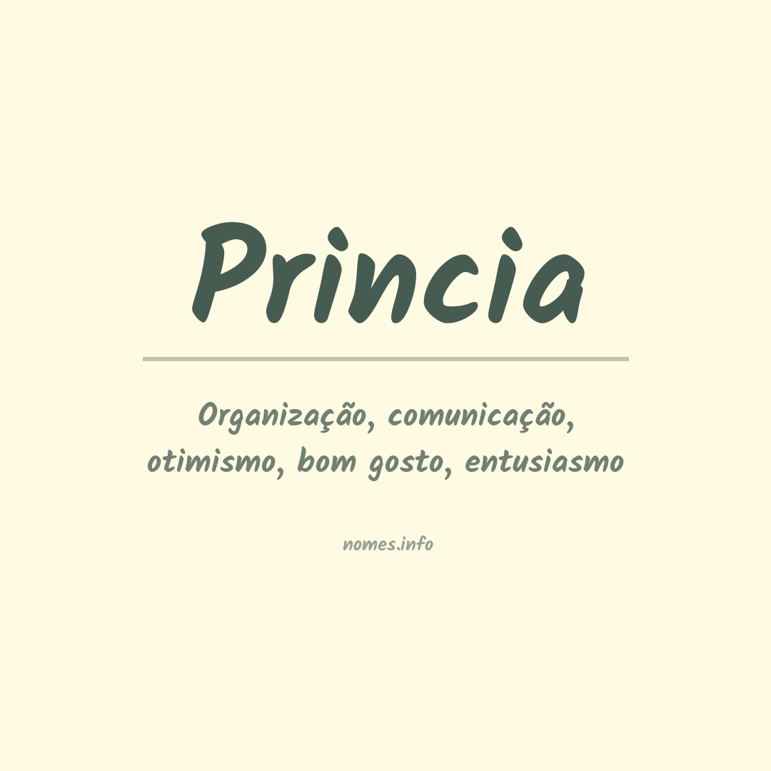 Significado do nome Princia