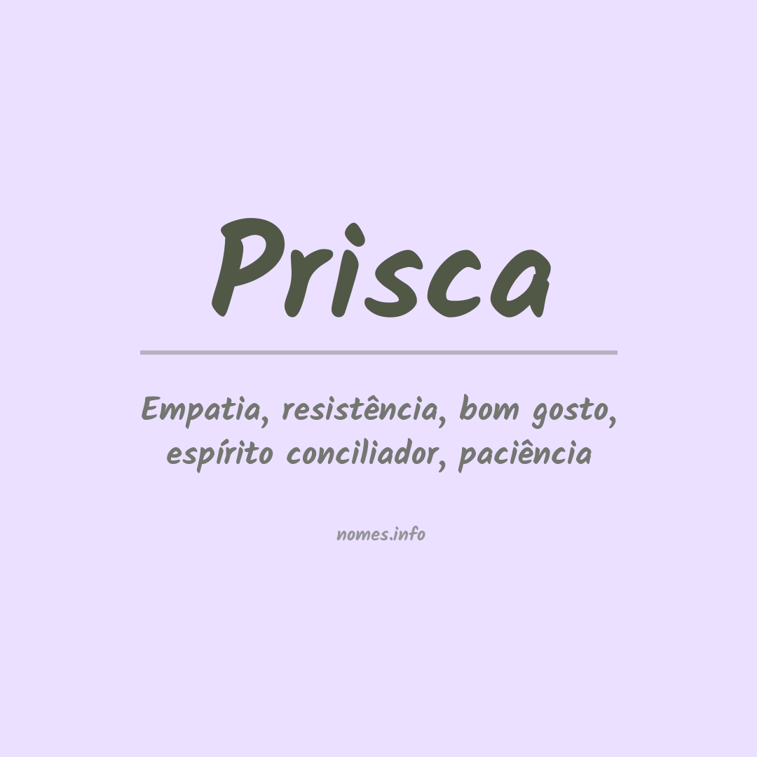 Significado do nome Prisca