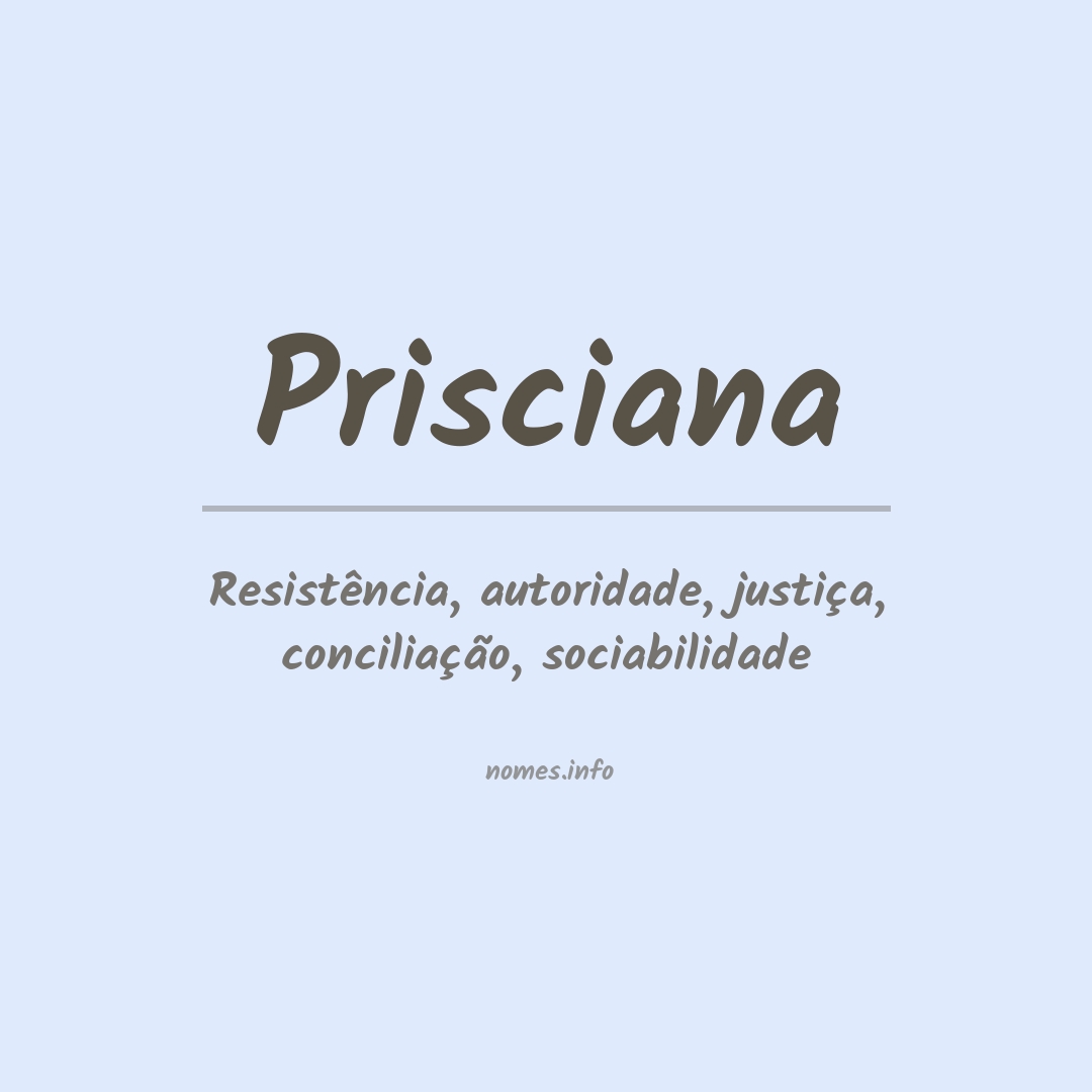 Significado do nome Prisciana