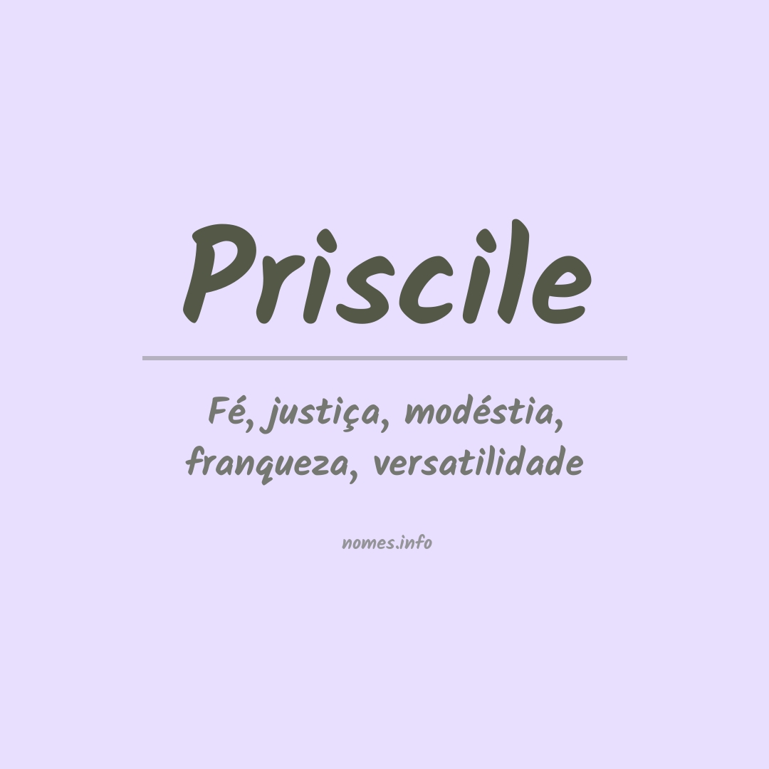 Significado do nome Priscile