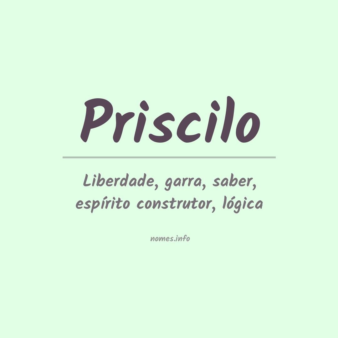 Significado do nome Priscilo