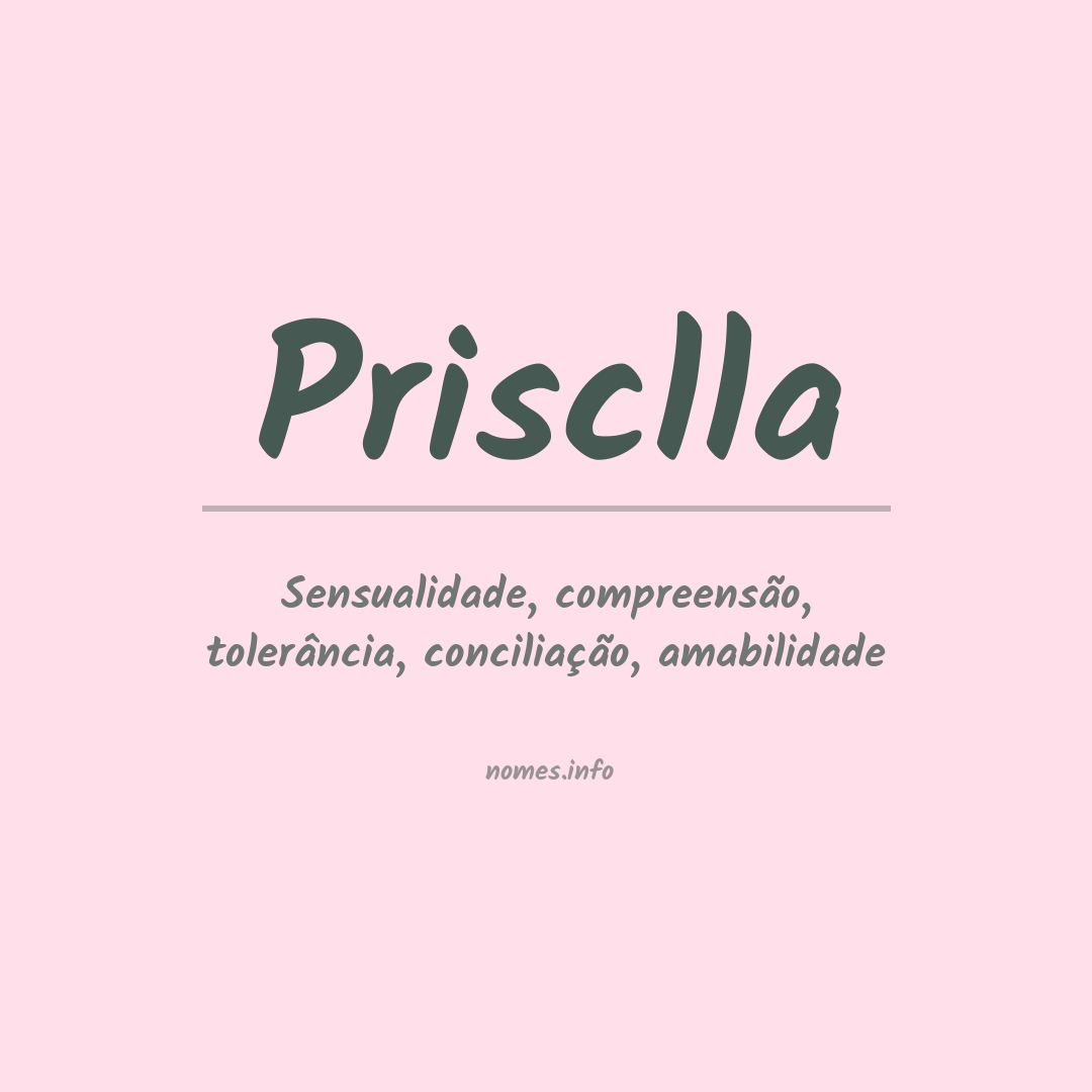 Significado do nome Prisclla