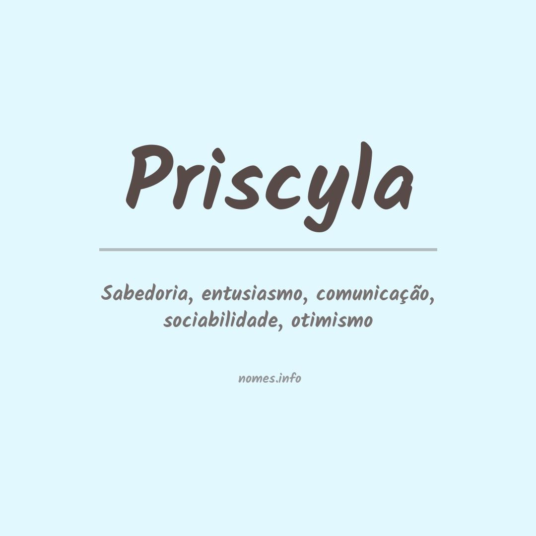 Significado do nome Priscyla