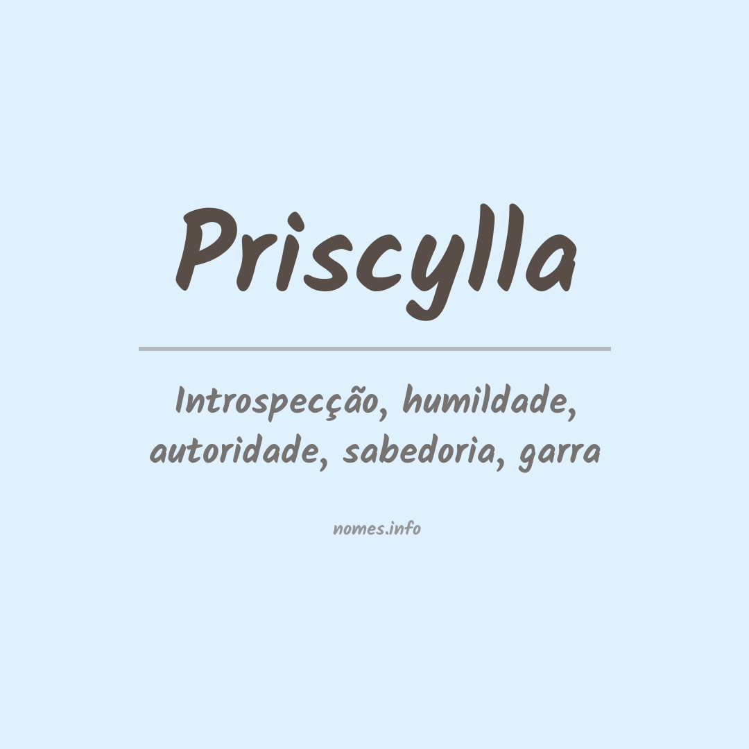 Significado do nome Priscylla