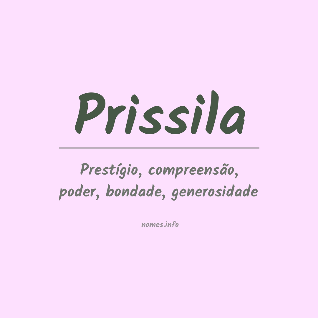Significado do nome Prissila