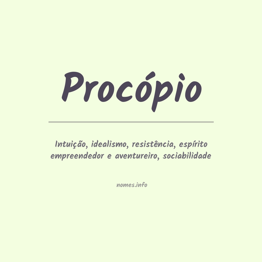 Significado do nome Procópio
