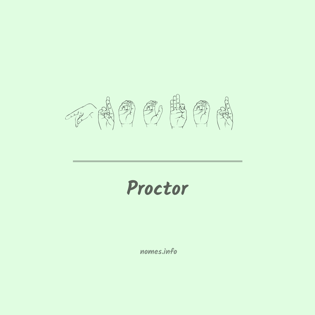 Proctor em Libras