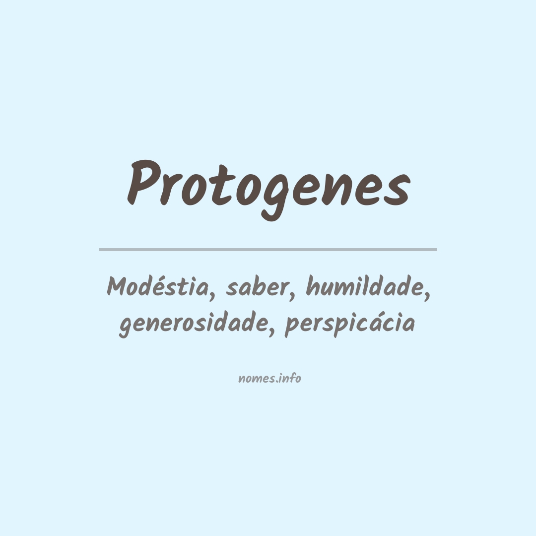 Significado do nome Protogenes