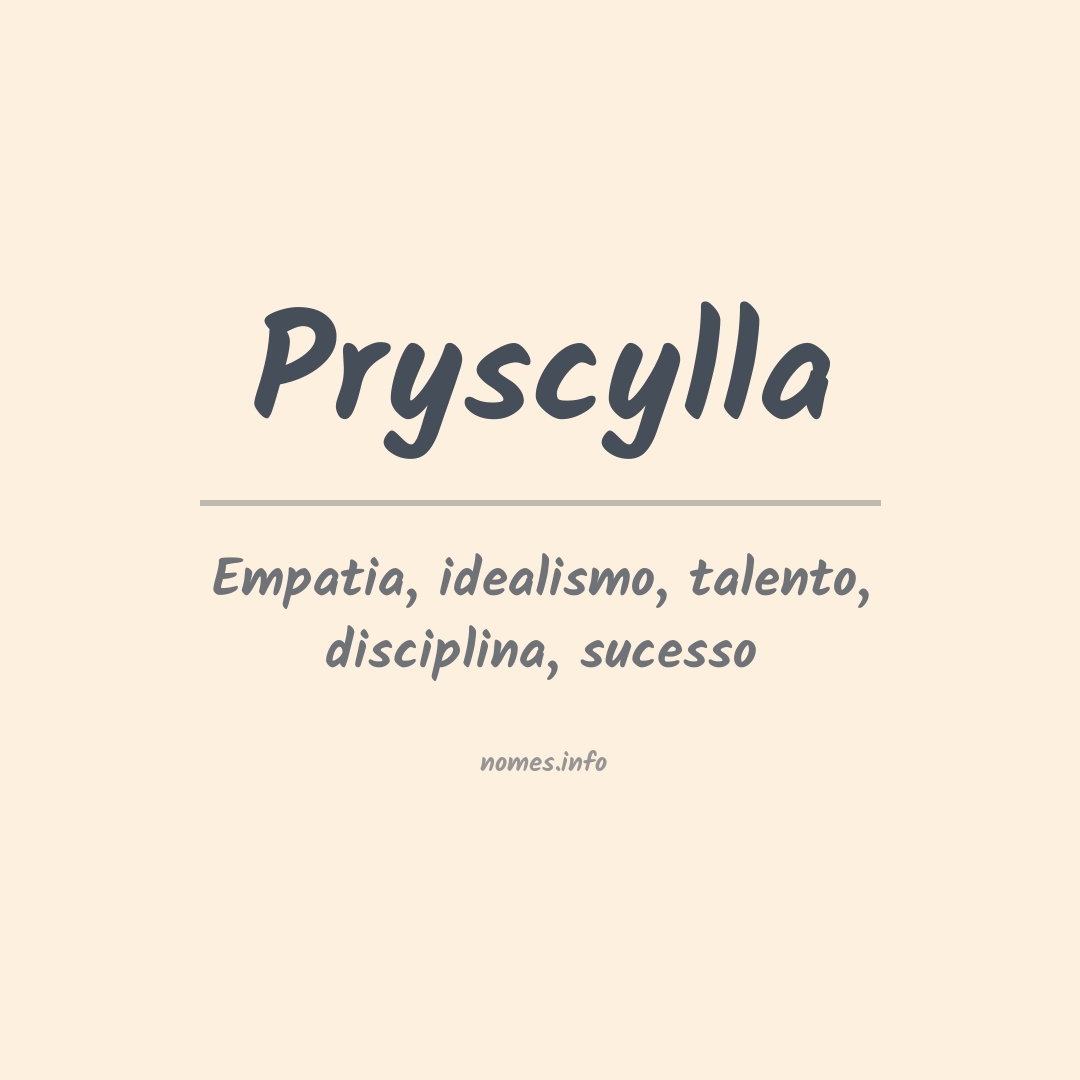 Significado do nome Pryscylla