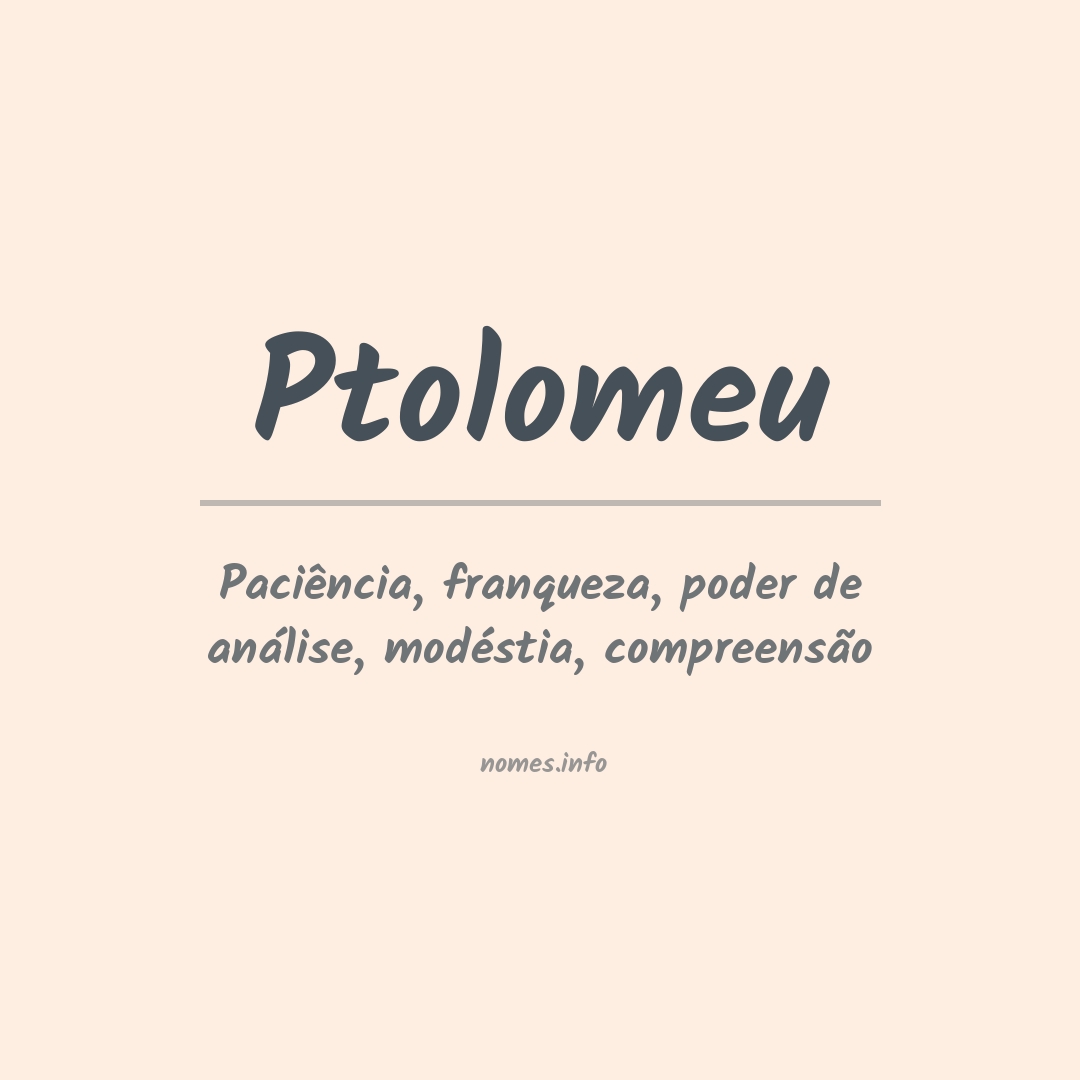 Significado do nome Ptolomeu
