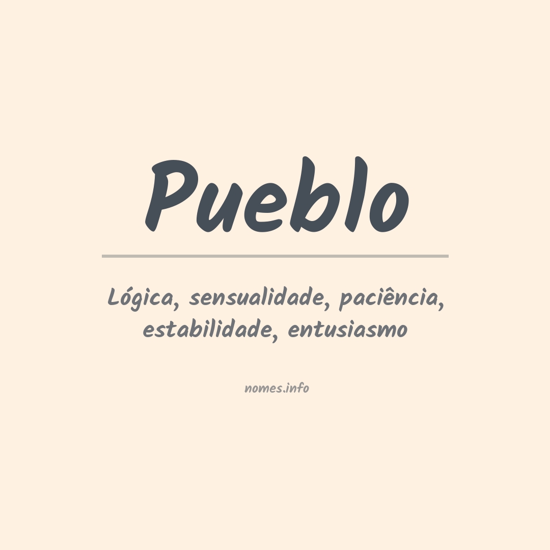 Significado do nome Pueblo