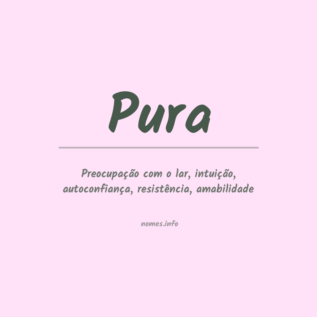 Significado do nome Pura