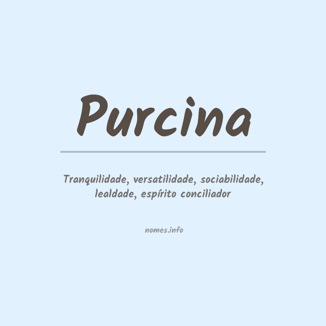 Significado do nome Purcina