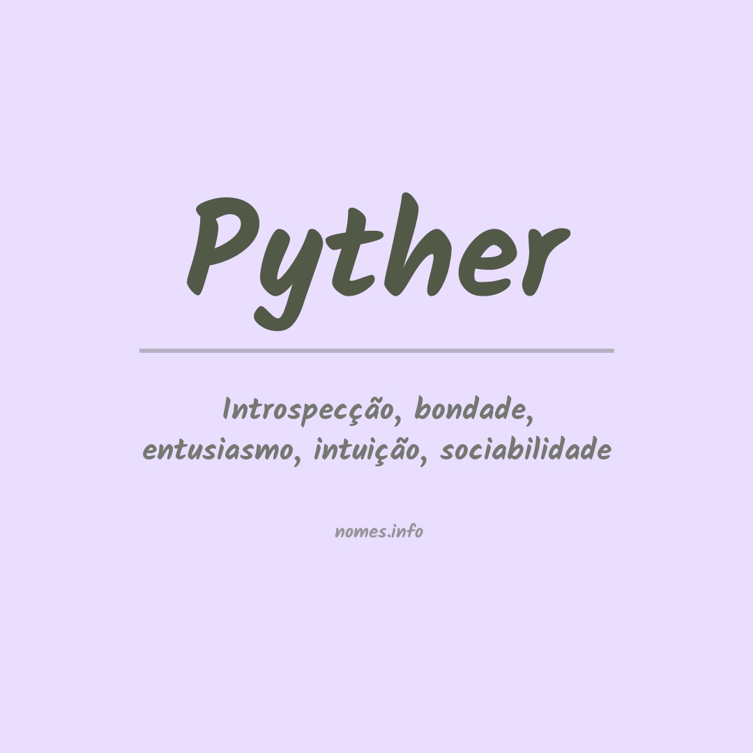 Significado do nome Pyther