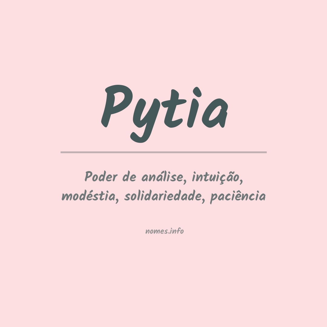 Significado do nome Pytia
