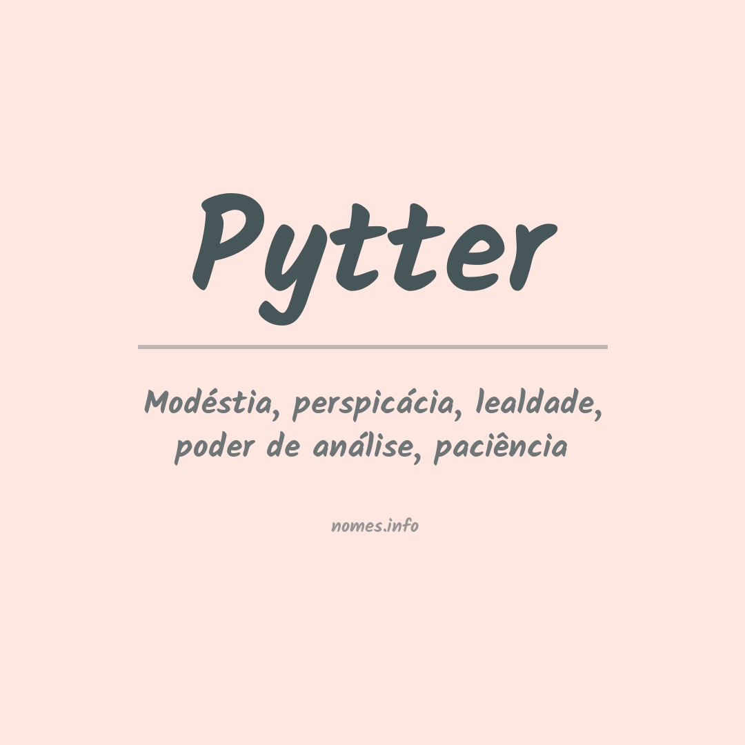 Significado do nome Pytter